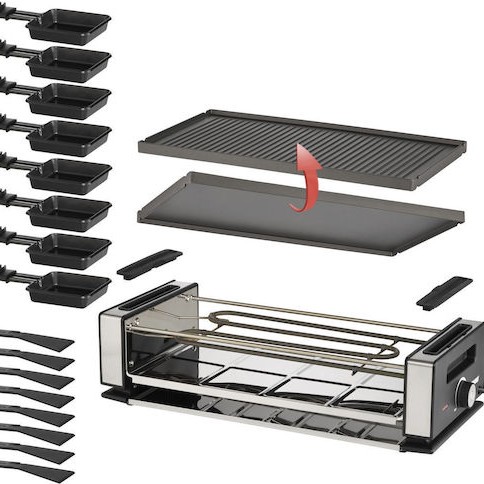 Unold Επιτραπέζια Ηλεκτρική Ψησταριά Raclette Λείας Πλάκας 1200W με Ρυθμιζόμενο Θερμοστάτη 38x19.5εκ.