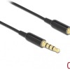 DeLock Cable 3.5mm male - 3.5mm male Μαύρο 0.5m (66075)
