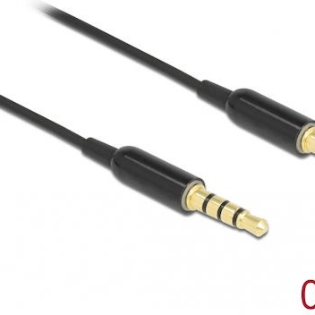 DeLock Cable 3.5mm male - 3.5mm male Μαύρο 0.5m (66075)