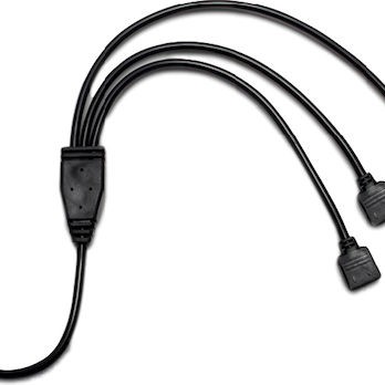 Inter-Tech Y-adapter 1x 4pin RGB to 3x 4pin RGB - Cable 0.48m Μαύρο (88885466)