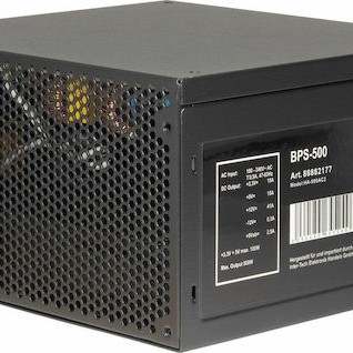 Inter-Tech ArgusNT BPS 500W Μαύρο Τροφοδοτικό Υπολογιστή Full Wired 80 Plus Bronze