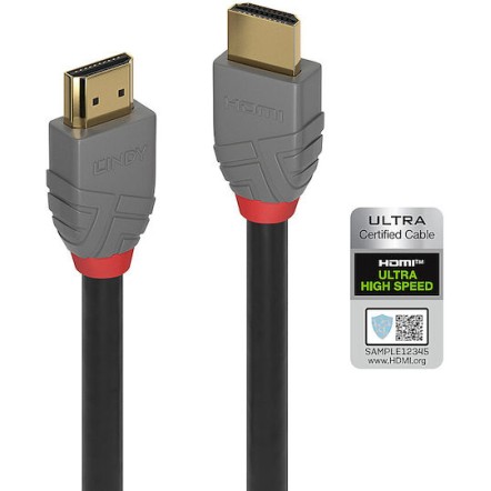 Lindy HDMI 1.4 Cable HDMI male - HDMI male 0.5m Μαύρο
