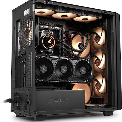 Sharkoon Rebel C70G RGB Gaming Midi Tower Κουτί Υπολογιστή Μαύρο