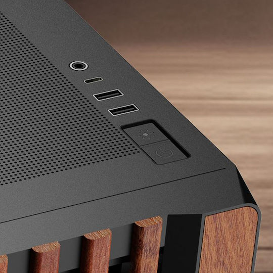 Sharkoon Rebel C70G RGB Gaming Midi Tower Κουτί Υπολογιστή Μαύρο