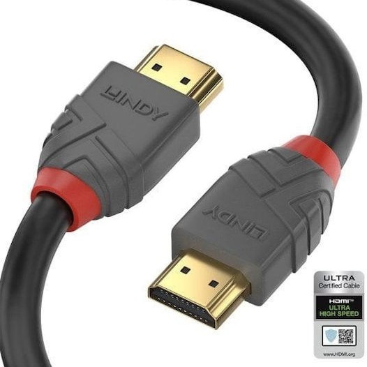 Lindy Anthra Line HDMI 1.4 Cable HDMI male - HDMI male 2m Μαύρο
