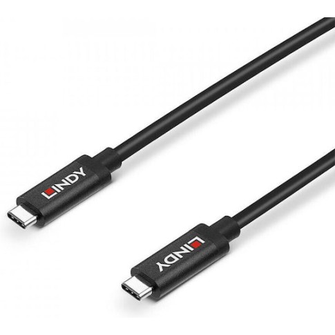 Lindy USB 3.2 Cable USB-C male - USB-C Μαύρο 5m (43308)