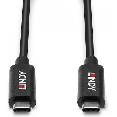 Lindy USB 3.2 Cable USB-C male - USB-C Μαύρο 5m (43308)