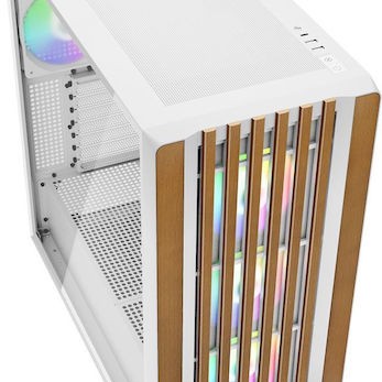 Sharkoon Rebel C70G RGB Gaming Midi Tower Κουτί Υπολογιστή Λευκό