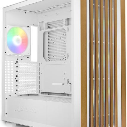 Sharkoon Rebel C70G RGB Gaming Midi Tower Κουτί Υπολογιστή Λευκό