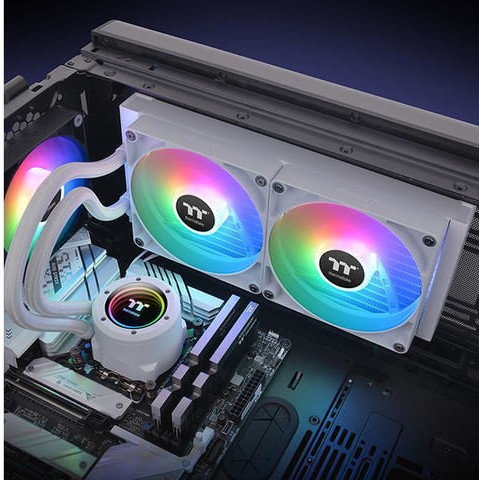 Thermaltake TH280 V2 ARGB (v2) Υδρόψυξη Επεξεργαστή Διπλού Ανεμιστήρα 140mm για Socket AM4/AM5/1700/1200/115x Λευκή