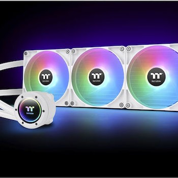 Thermaltake TH420 V2 ARGB Sync (v2) Υδρόψυξη Επεξεργαστή Τριπλού Ανεμιστήρα 140mm για Socket AM4/AM5/1700/1200/115x Λευκή