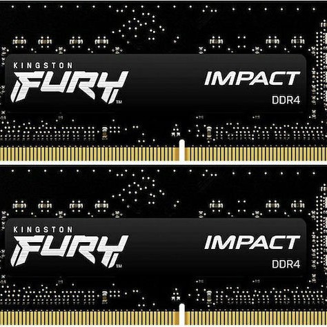 Kingston Fury Impact DDR4 16GB RAM με 2x8GB Modules και Ταχύτητα 3200 για Laptop