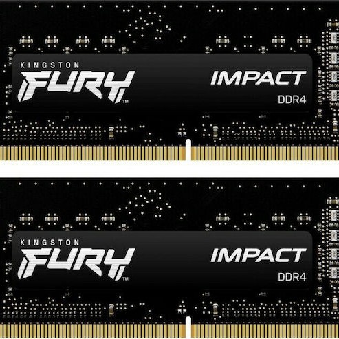 Kingston Fury Impact DDR4 16GB RAM με 2x8GB Modules και Ταχύτητα 3200 για Laptop