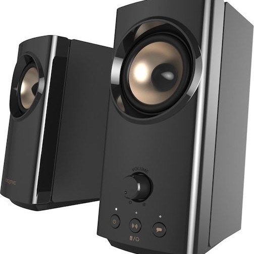 Creative T60 Ασύρματα Ηχεία Υπολογιστή 2.0 με Bluetooth και Ισχύ 30W σε Μαύρο Χρώμα