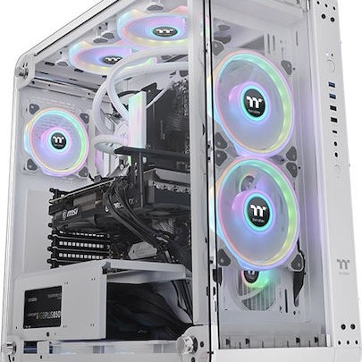 Thermaltake Core P6 Tempered Glass Gaming Midi Tower Κουτί Υπολογιστή με Πλαϊνό Παράθυρο Λευκό