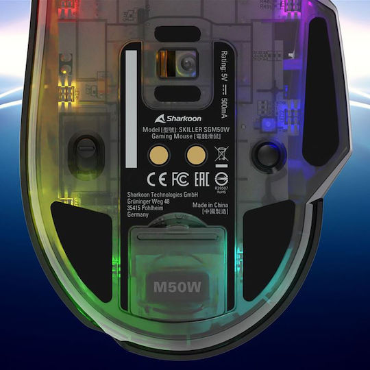 Sharkoon SGM50W Ασύρματο RGB Gaming Ποντίκι 6400 DPI Μαύρο