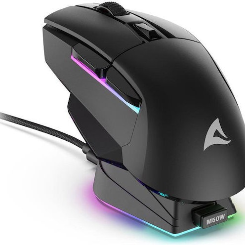 Sharkoon SGM50W Ασύρματο RGB Gaming Ποντίκι 6400 DPI Μαύρο