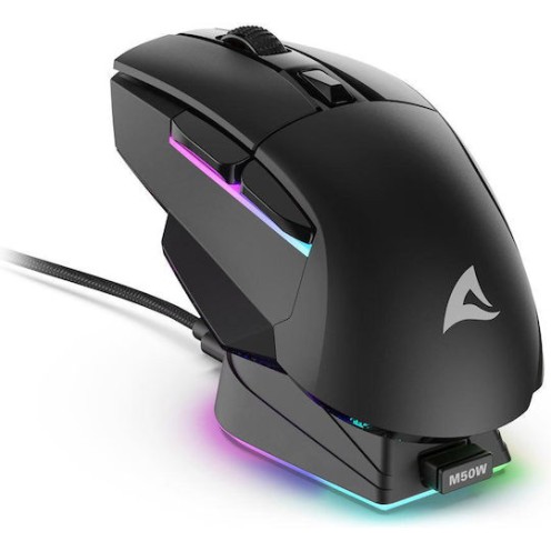 Sharkoon SGM50W Ασύρματο RGB Gaming Ποντίκι 6400 DPI Μαύρο