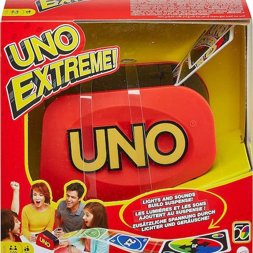 Επιτραπέζιο Παιχνίδι Uno Extreme για 2-10 Παίκτες 7+ Ετών Mattel