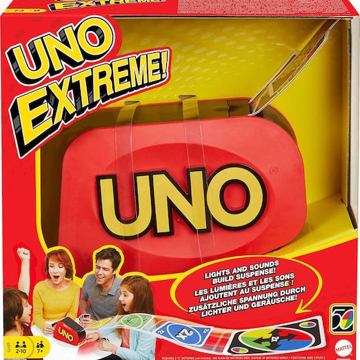 Επιτραπέζιο Παιχνίδι Uno Extreme για 2-10 Παίκτες 7+ Ετών Mattel