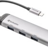 Verbatim V7 USB 3.0 Hub 4 Θυρών με σύνδεση USB-C Ασημί