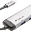 Verbatim V7 USB 3.0 Hub 4 Θυρών με σύνδεση USB-C Ασημί