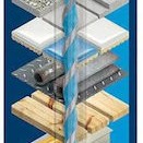 Bosch Hex-9 Multi Construction Διαμαντοτρύπανο Καρβιδίου με Εξάγωνο Στέλεχος για Δομικά Υλικά 5mm / 50x100mm