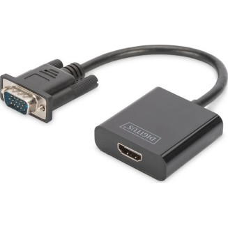 Digitus Μετατροπέας VGA male σε 3.5mm / HDMI female 1τμχ DA-70473