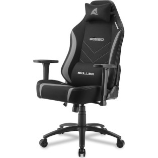 Sharkoon Skiller SGS20 Fabric Καρέκλα Gaming Δερματίνης με Ρυθμιζόμενα Μπράτσα Μαυρο/Γκρι