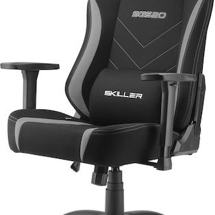 Sharkoon Skiller SGS20 Fabric Καρέκλα Gaming Δερματίνης με Ρυθμιζόμενα Μπράτσα Μαυρο/Γκρι
