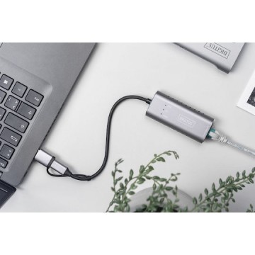 Digitus DN-3028 USB-C Αντάπτορας Δικτύου για Ενσύρματη σύνδεση Gigabit Ethernet