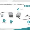 Digitus DN-3028 USB-C Αντάπτορας Δικτύου για Ενσύρματη σύνδεση Gigabit Ethernet