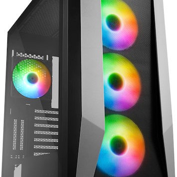 Sharkoon TG7M RGB Gaming Midi Tower Κουτί Υπολογιστή με Πλαϊνό Παράθυρο Μαύρο