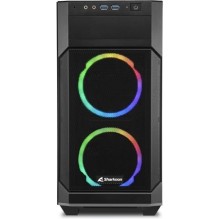 Sharkoon V1000 RGB Gaming Mini Tower Κουτί Υπολογιστή με Πλαϊνό Παράθυρο Μαύρο
