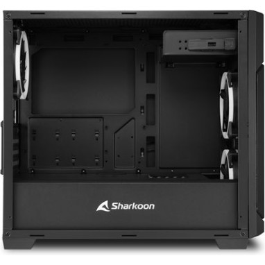 Sharkoon V1000 RGB Gaming Mini Tower Κουτί Υπολογιστή με Πλαϊνό Παράθυρο Μαύρο