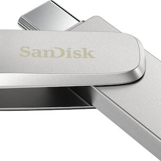 Sandisk Ultra Dual Drive Luxe 32GB USB 3.1 Stick με σύνδεση USB-A & USB-C Ασημί