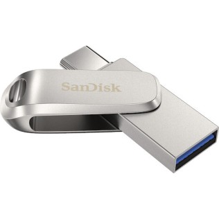 Sandisk Ultra Dual Drive Luxe 64GB USB 3.1 Stick με σύνδεση USB-C & USB-A Ασημί