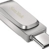 Sandisk Ultra Dual Drive Luxe 128GB USB 3.1 Stick με σύνδεση USB-C & USB-A Ασημί
