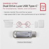 Sandisk Ultra Dual Drive Luxe 256GB USB 3.1 Stick με σύνδεση USB-C & USB-A Ασημί