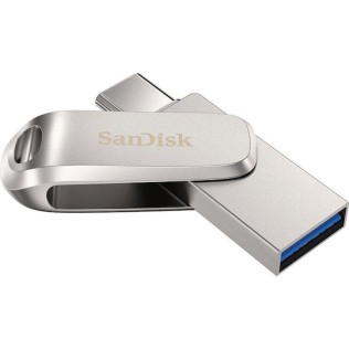 Sandisk Ultra Dual Drive Luxe 256GB USB 3.1 Stick με σύνδεση USB-C & USB-A Ασημί