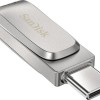 Sandisk Ultra Dual Drive Luxe 256GB USB 3.1 Stick με σύνδεση USB-C & USB-A Ασημί