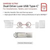 Sandisk Ultra Dual Drive Luxe 256GB USB 3.1 Stick με σύνδεση USB-C & USB-A Ασημί