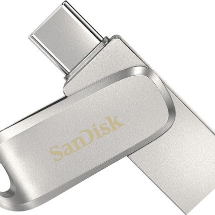 Sandisk Ultra Dual Drive Luxe 512GB USB 3.1 Stick με σύνδεση USB-C & USB-A Ασημί