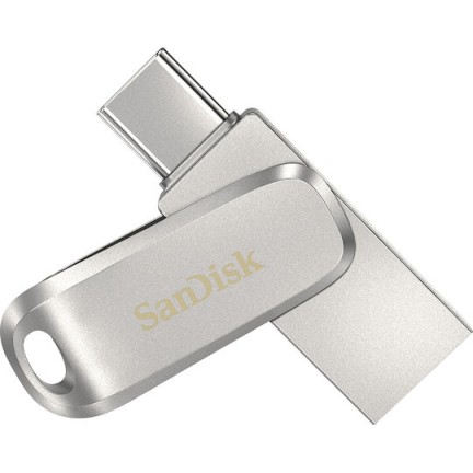 Sandisk Ultra Dual Drive Luxe 512GB USB 3.1 Stick με σύνδεση USB-C & USB-A Ασημί