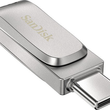 Sandisk Ultra Dual Drive Luxe 512GB USB 3.1 Stick με σύνδεση USB-C & USB-A Ασημί