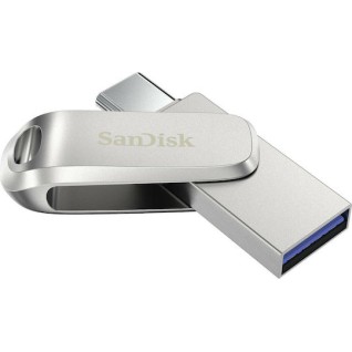 Sandisk Ultra Dual Drive Luxe 512GB USB 3.1 Stick με σύνδεση USB-C & USB-A Ασημί