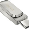Sandisk Ultra Dual Drive Luxe 1TB USB 3.1 Stick με σύνδεση USB-C & USB-A Ασημί