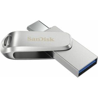 Sandisk Ultra Dual Drive Luxe 1TB USB 3.1 Stick με σύνδεση USB-C & USB-A Ασημί