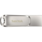 Sandisk Ultra Dual Drive Luxe 1TB USB 3.1 Stick με σύνδεση USB-C & USB-A Ασημί