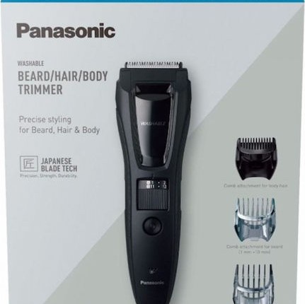 Panasonic Επαναφορτιζόμενη Κουρευτική Μηχανή Μαύρη ER-GB61-K503